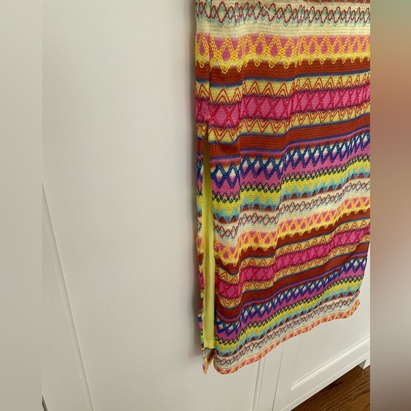 Sleeveless Slit long Dress by Fashion Sz L multicolor NWT - Picture 4 of 8